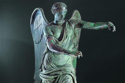 The restored bronze statue Winged Victory returns to Brescia